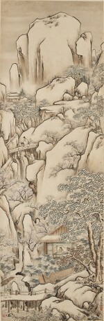 Yuan Ying (Qing Dynasty) 袁瑛 (清) | Studio in a Winter Night 雪夜讀書圖