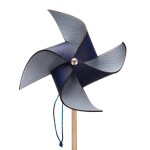 Hermès Bleu Sapphire and Bleu Lin Petit H Pinwheel (Windmill) of Epsom and Togo Leathers