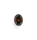A 1.04 Carat Fancy Dark Orangy Brown Oval-Shaped Diamond, SI1 Clarity