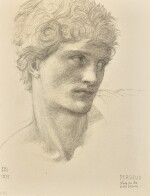 SIR EDWARD COLEY BURNE-JONES, BT., A.R.A., R.W.S. | STUDY FOR THE HEAD OF PERSEUS IN THE ROCK OF DOOM
