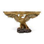A Pair of Regency Style Eagle-Form Giltwood Console Tables  