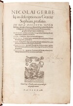 Gerbel, In descriptionem Graeciae Sophiani praefatio, Basel, 1545, contemporary tooled calf