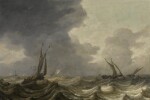 PIETER MULIER | Fishing boats in a storm