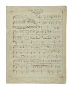 STEPHEN C. FOSTER | Autograph music manuscript signed ("S. C. Foster") of "Maggie By My Side," from the collection of Harry Houdini