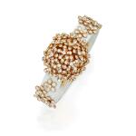 Van Cleef & Arpels | Gold, Mother-of-Pearl and Diamond 'Secrète' Bracelet-Watch, France