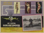 GOLDFINGER / 007 CONTRA GOLDFINGER (1964) LOBBY CARD,  MEXICAN, 1970s RE-RELEASE