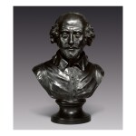 A WEDGWOOD VERY LARGE BLACK BASALT BUST OF WILLIAM SHAKESPEARE LATE 18TH CENTURY 