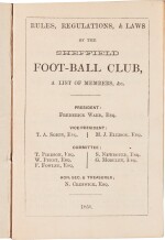 Sheffield Football Club | Rules, Regulations, & Laws, 1859, EARLIEST RULES OF THE FIRST FOOTBALL CLUB