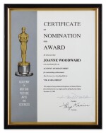 "Mr. & Mrs. Bridge"| Joanne Woodward Academy Award® Certificate of Nomination