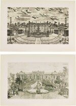 A SET OF TWENTY PRINTS OF PALACES, PAVILIONS AND GARDENS AT YUANMING YUAN | 巴黎、1977年 《郎世寧圓明園西洋樓》 一組二十幅 水墨紙本