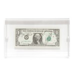 [APOLLO 14]. CREW-SIGNED ONE DOLLAR BILL, FROM THE COLLECTION OF JAMES LOVELL