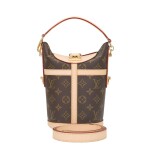 Louis Vuitton Monogram Duffle Bag PM of Coated Canvas and Gold Tone Hardware