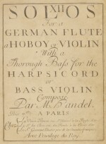 G.F. Handel. Early (Paris) edition of the Op.1 sonatas, no date