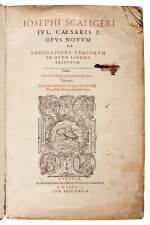 Scaliger | De emendatione temporum, Paris, 1583; Bressieu, Metrices astronomicae, Paris, 1581, vellum