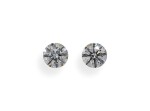 A Pair of 0.51 Carat Round Diamonds, H Color, SI2 Clarity
