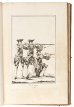 Baudouin, Exercice de l'infanterie françoise, Paris, 1755, mottled calf gilt 