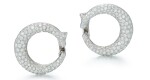 PAIR OF DIAMOND EARRINGS, VAN CLEEF & ARPELS | 鑽石耳環一對, 梵克雅寶（Van Cleef & Arpels)