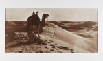 LEHNERT AND LANDROCK | Four large-format panorama photographs of desert scenes of travellers and camels.