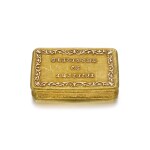 A gold snuff box, A. J. Strachan, London, 1808,