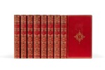 Oeuvres diverses. Don Quichotte (I-VI) et Nouvelles (I-II), 1768. 8 vol. in-12. Reliure de Allô