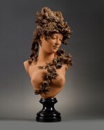 Buste de femme à la guirland de roses (Bust of a woman wearing a garland of roses)