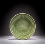 A 'Longquan' celadon dish, Yuan - early Ming dynasty | 元至明初 龍泉青釉盤