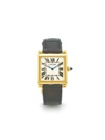 CARTIER | REF 1630 OBUS, A YELLOW GOLD SQUARE WRISTWATCH CIRCA 2000