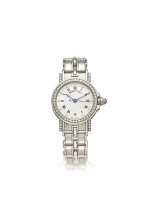 BREGUET | A LADY'S WHITE GOLD AND DIAMOND SET AUTOMATIC WRISTWATCH WITH DATE BRACELET AND MOTHER OF PEARL DIAL CIRCA 2000