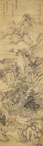LU TAN (EARLY QING DYNASTY) 陸坦 | MOUNTAIN PAVILION 仙山樓閣