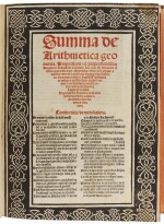Pacioli, Summa de arithmetica, Toscolano, 1523, later calf-backed boards