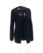 Black cashmere and silk twin-set