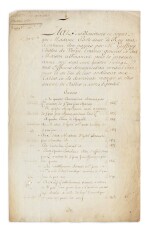  État des nouritures en argent.1780. Pièce signée et deux autres pièces signées.