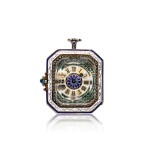 A silver, enamel and rock crystal watch with swiss movement byJj. F. Bautte & Cie. Circa 1845