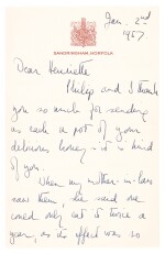 Elizabeth II | six autograph letters signed, to Henriette Abel Smith, 1957-73