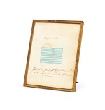 A lock of hair from Emperor Napoleon I | Mèche de cheveux de l’Empereur Napoléon Ier présentée sur papier