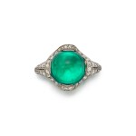 Emerald and Diamond Ring |  蒂芙尼 | 祖母綠配鑽石戒指