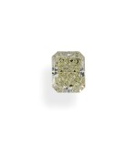 A 1.57 Carat Fancy Light Yellow Cut-Cornered Rectangular Modified Brilliant-Cut Diamond, SI1 Clarity