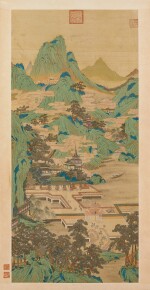 Attributed to Qiu Ying 仇英(款) | Landscape 亭臺樓閣圖