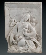 ATTRIBUTED BENEDETTO BRIOSCO (1460–1514) AND WORKSHOP, ITALIAN, LOMBARDY, CIRCA 1500 | RELIEF WITH THE VIRGIN AND CHILD SURROUNDED BY ANGELS