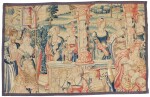 A Renaissance allegorical tapestry fragment, from 'Virtus', Southern Netherlands, Brussels, early 16th century