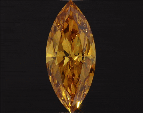 A 3.83 Carat Fancy Deep Orange-Yellow Marquise-Shaped Diamond, SI1 Clarity