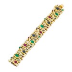 Bracelet rubis, saphirs, émeraudes et diamants | Ruby, sapphire, emerald and diamond bracelet