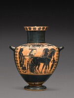 An Attic Black-figured Hydria, attributed to the Swing Painter or to his Circle, circa 485 B.C.