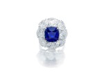Sapphire and Diamond Ring | 9.56克拉 天然「緬甸皇家藍」藍寶石 配 鑽石 戒指（鑽石共重約13.44克拉）