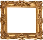 A French Transitional style carved giltwood and plaster frame in landscape format