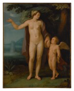 Venus and Cupid in a landscape