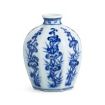 A fine blue and white octagonal 'lingzhi' jarlet, Mark and period of Yongzheng | 清雍正 青花靈芝紋八棱小罐 《大清雍正年製》款