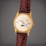 Reference 5050R | A pink gold perpetual calendar wristwatch with retrograde date and moon phases | Circa 1995 | 百達翡麗 | 型號5050R | 粉紅金萬年曆腕錶備逆跳日期及月相顯示，製作年份約1995