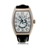 FRANCK MULLER | REFERENCE 8880 DH R,   A WHITE GOLD TONNEAU FORM AUTOMATIC CENTER SECONDS WRISTWATCH WITH ECCENTRIC RETROGRADE HOURS, CIRCA 2010   