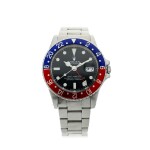 ROLEX | REFERENCE 1675 GMT-MASTER 'PEPSI' A STAINLESS STEEL AUTOMATIC DUAL TIME WRISTWATCH WITH DATE AND BRACELET, CIRCA 1970